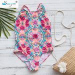 5-12 years floral print one piece swimsuit girls swimwear girls swimming suit bathing suit children monokini bathing suit b69