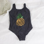 7-14 years pineapple decoration kids girls one piece swimsuit girls swimwear 2019 children swimsuit cute baby bathing suit A21