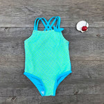 2019 bowknot lace girls swimwear swimming suit kids one piece swimsuit bather children swimsuits bathing suit A87