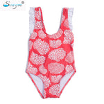 Bowknot girls swimwear swimming suit V-neck girls one piece swimsuit bather children kids bathing suits 2019 bodysuit 111